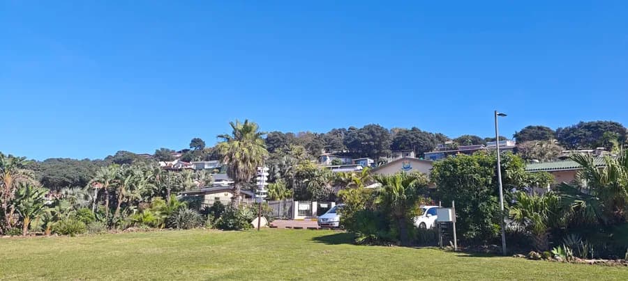 Open lawn below the estate houses