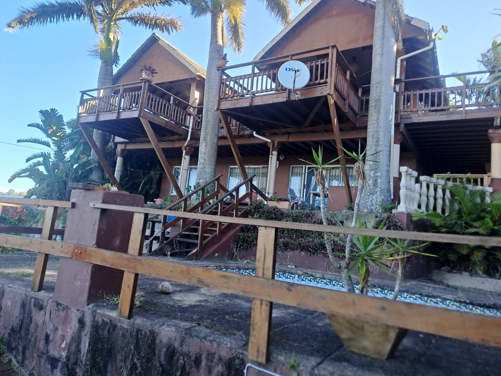 Timber decks facing the sea