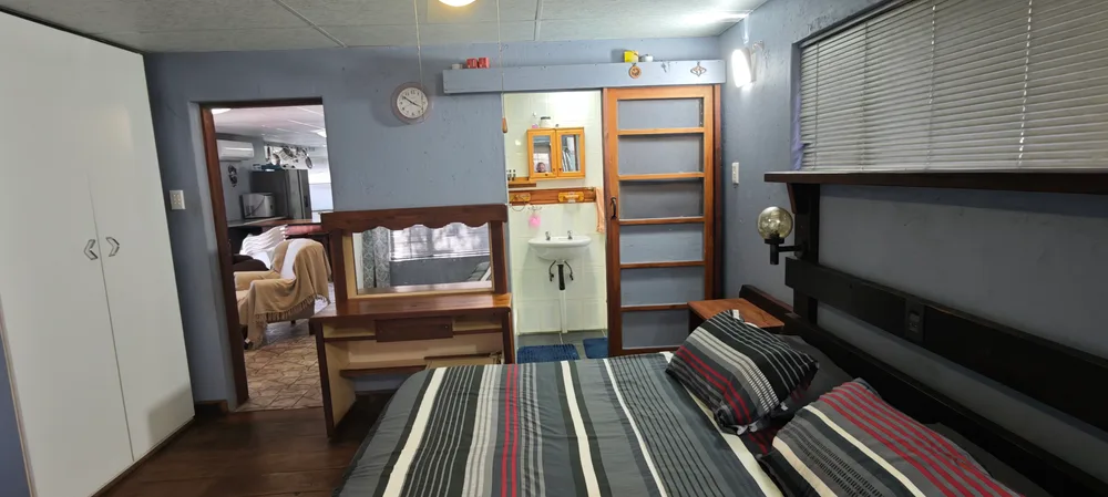 Bedroom with a double bed and an en-suite bathroom