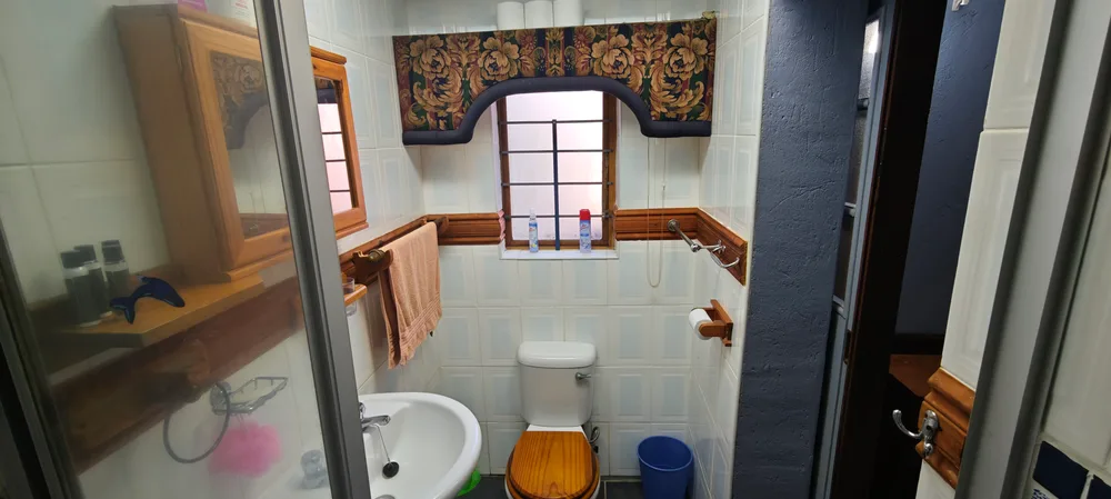 Second bathroom with a toilet and basin